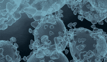 Coronavirus cells. Coronavirus cells.