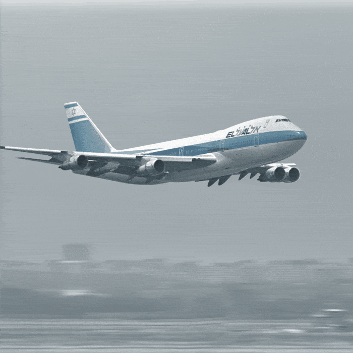 Queen of the Skies: How El Al flight LY001 and the 747 made the Jewish world smaller, Credit: Animation. Original: Moshe Milner / GPO Queen of the Skies: How El Al flight LY001 and the 747 made the Jewish world smaller