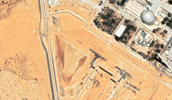 Dimona reactor in the clear (August 2021) was replaced with a blurred image (August 2019), Credit: Google Earth Dimona reactor in the clear (August 2021) was replaced with a blurred image (August 2019)