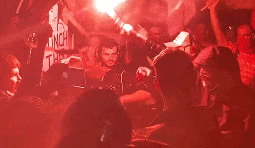 Drummers at a pro-democracy protest in Jerusalem.