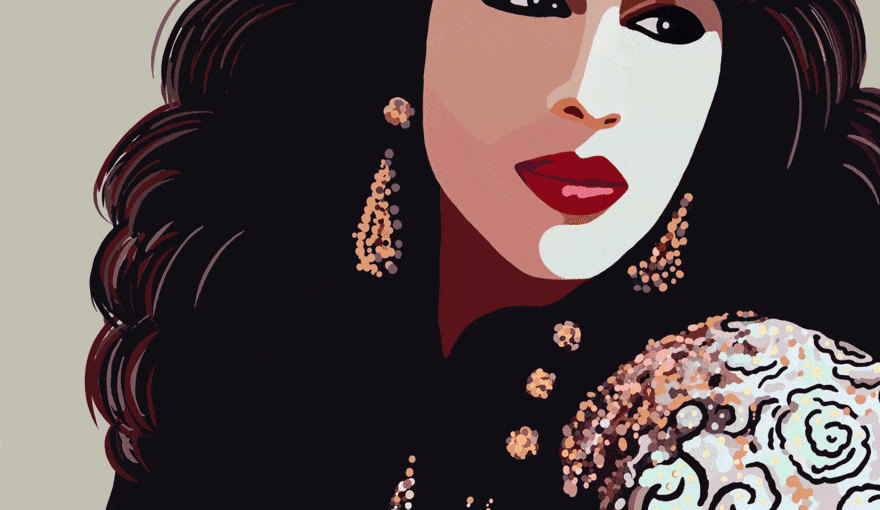 Illustrations of Ofra Haza, Asenath Barzani, Annie Leibovitz and Amy Weinhouse, from the book.