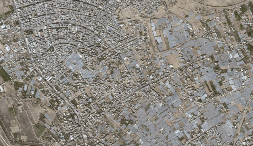 Rafah in April 2024, and in June 2025.