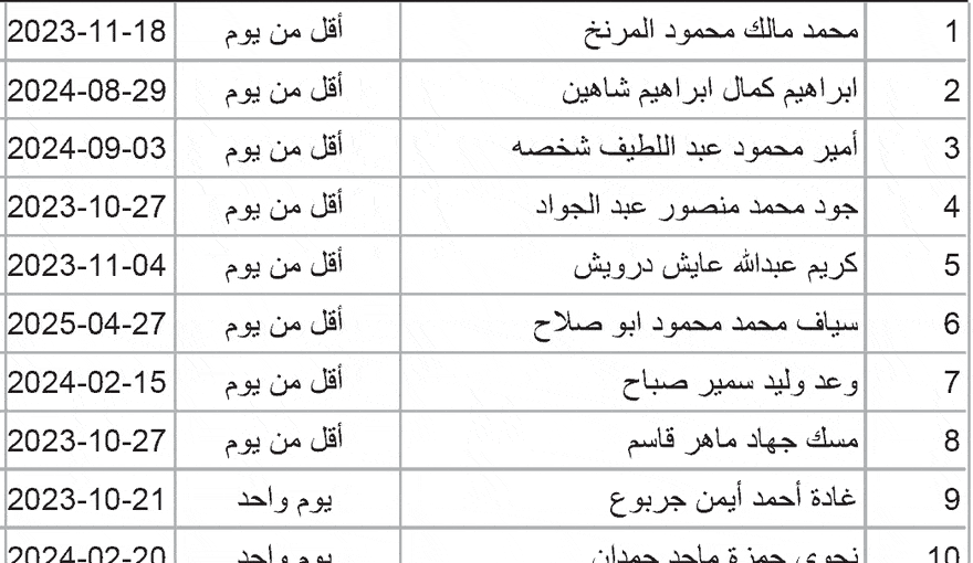 A list of Gazans killed in the war. The first 937 names are of babies less than a year old.